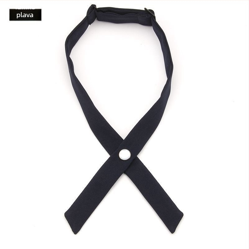 Ovratnik s cvijetom i leptir mašnicom s križnim čvorom, izšiveno, unisex, standardna širina, jedan komad, poliester