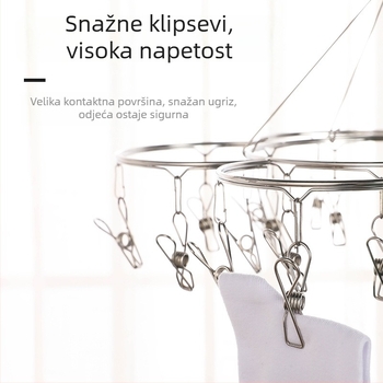Nehrđajući čelični sušilni klips, model YDX-FX30, paket 100 kom., za donje rublje, hlače i čarape