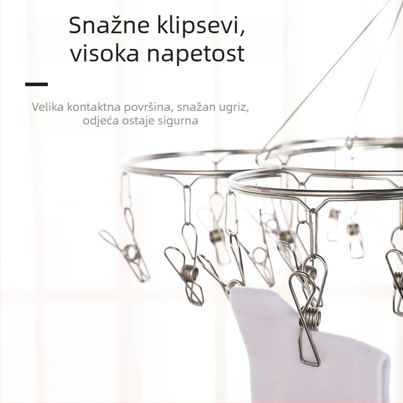 Nehrđajući čelični sušilni klips, model YDX-FX30, paket 100 kom., za donje rublje, hlače i čarape