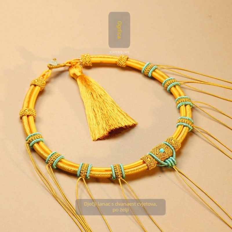 Dječji ogrlica od žice, etnički stil, U-oblik, O-vezica, višeslojno