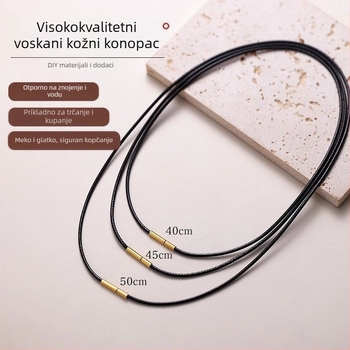 Kožna ogrlica s užetom, unisex, obim 41–50 cm, težina ~1,3 g, jednostavan stil