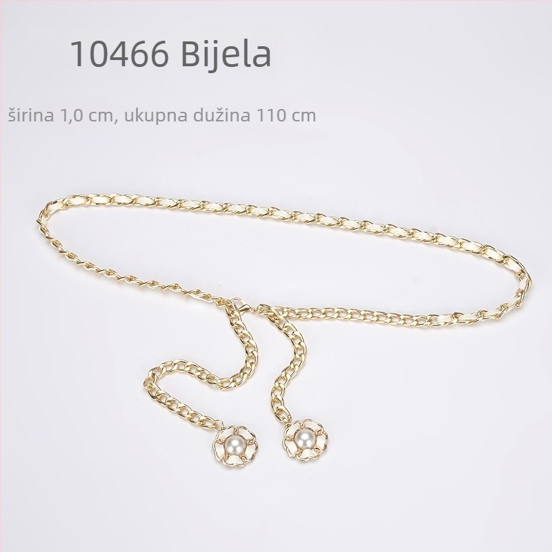 Metalni lanac za struk — jednostavan stil, jedan krug, širina 1 cm, prilagođena obrada