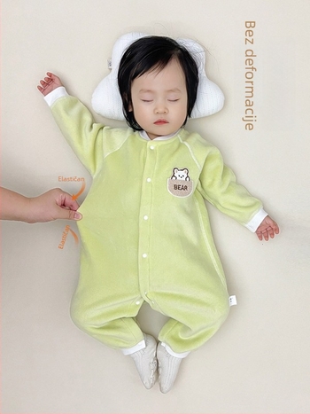 Bebenski kombinezon za jesen-zimu, fleece podstava, unisex, dugi rukavi, jednostruko zatvaranje, tanak poliester