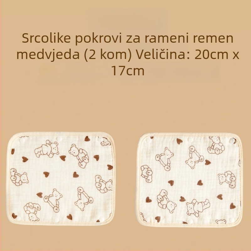 Mimuhouse Ručnik za slinu za dječji kolica - gaze, 100% pamuk, upijajući, unisex, 0–3 godina