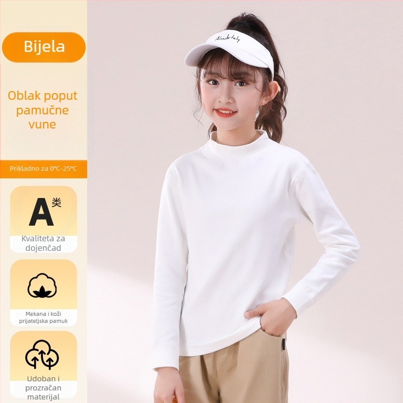 Dječji bazni top s dugim rukavima, 95% pamuk, mekana unutarnja obrada, unisex