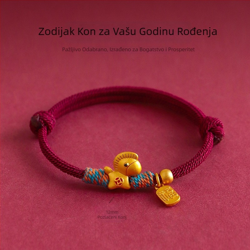 Narukvica, ručno pletena; etnički stil; zodijak Konja; godina Konja; brend Badu