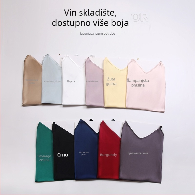 Ženska noćna haljina od 100% svile dudovine (mulberry svila), cami stil, seksi, lagano domaće odijevanje, kratka duljina