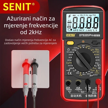 Yisheng digitalni multimetar s glasovnim vodičem, automatsko glasovno upozorenje, visoka preciznost, otporno na izgaranje, 40-dijelni set za demontažu