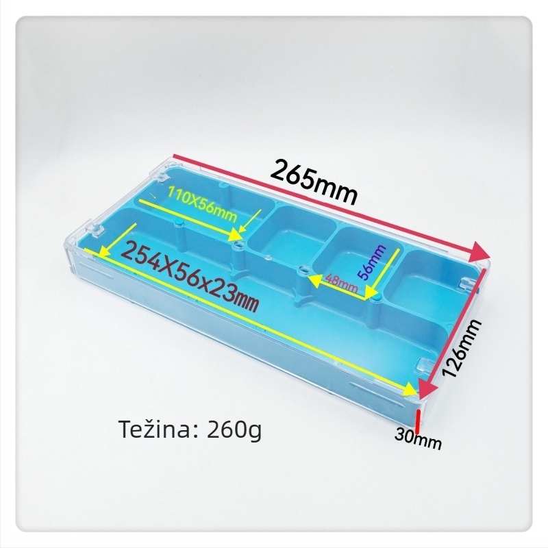 Set alata za popravak satova i kutija za dijelove, zhilan, ABS plast, 5 setova, kutija za dijelove satova, kućna upotreba, srednji sustav