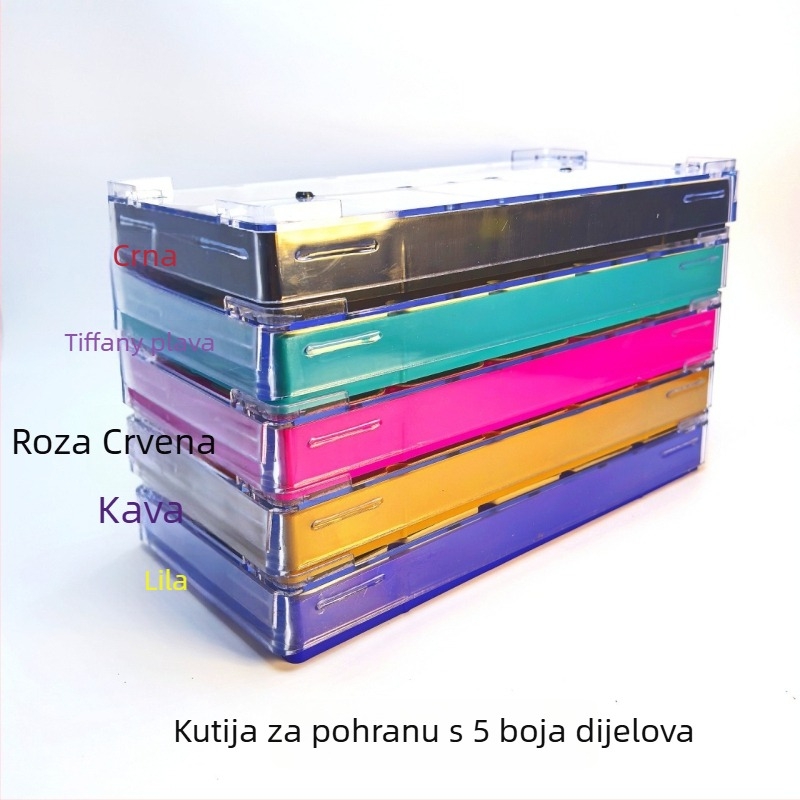 Set alata za popravak satova i kutija za dijelove, zhilan, ABS plast, 5 setova, kutija za dijelove satova, kućna upotreba, srednji sustav