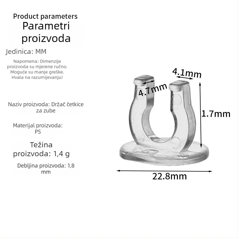 Ljepljivi dodatak za kuka, plosni kuka za kapute i šešire, bez bušenja, plast, 1 komad, moderan minimalistički stil, nosivost 5-10 kg