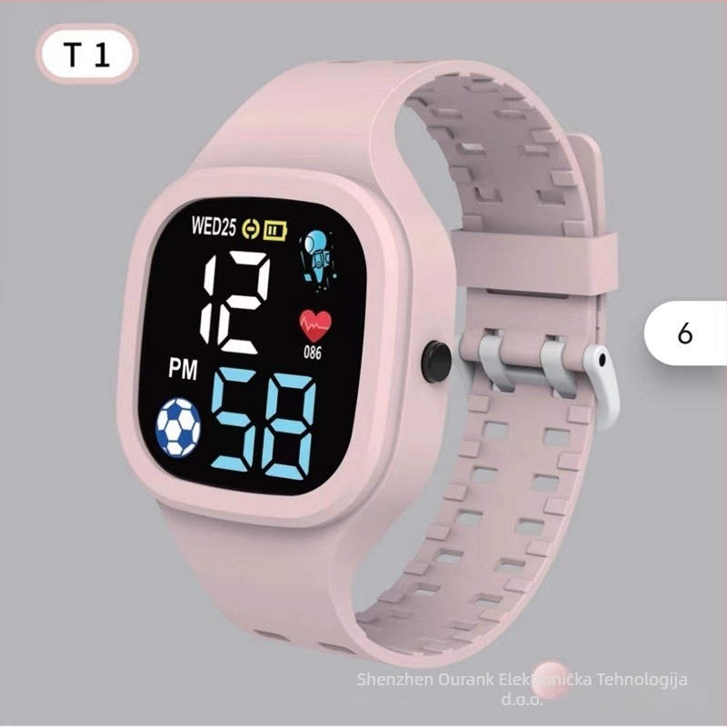 T1LED Digitalni Elektronički Sat — Ovalni brojčanik 43 mm, plastično kućište