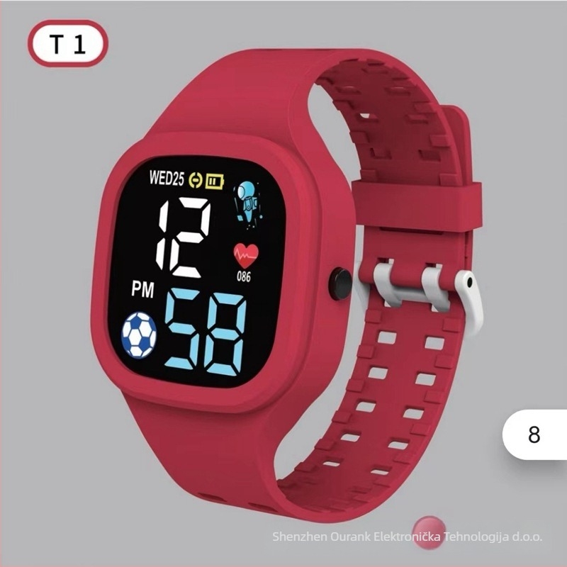 T1LED Digitalni Elektronički Sat — Ovalni brojčanik 43 mm, plastično kućište