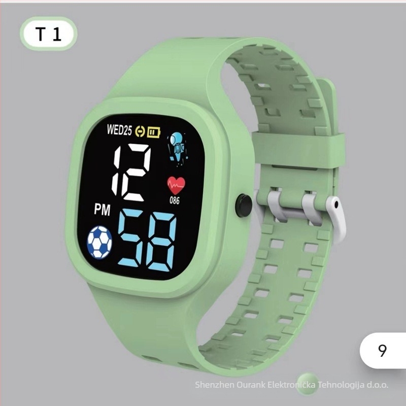 T1LED Digitalni Elektronički Sat — Ovalni brojčanik 43 mm, plastično kućište