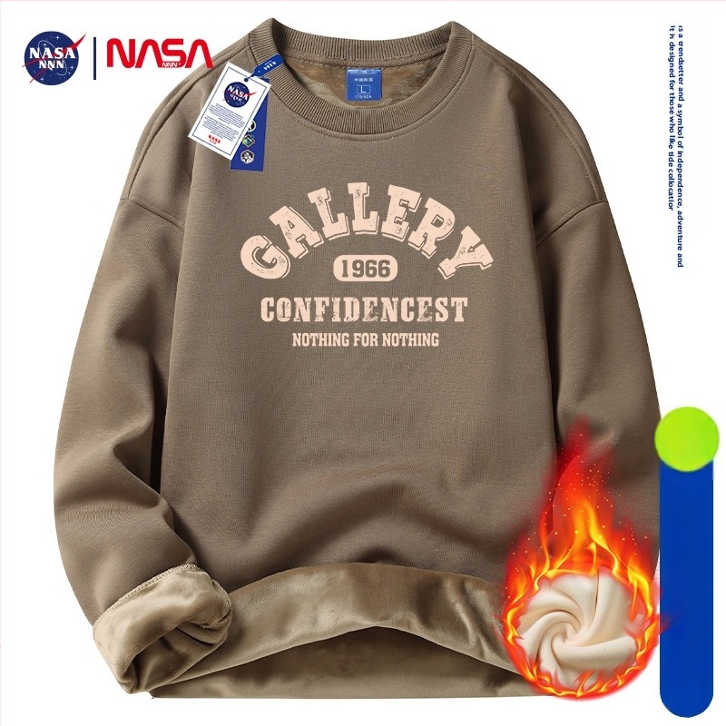 Muška zimska dukserica s okruglim izrezom, širokog kroja