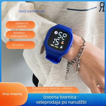 Elektronički ručni sat, Model 3560, brojčani displej, kvadratni brojčanik, silikonsko kućište