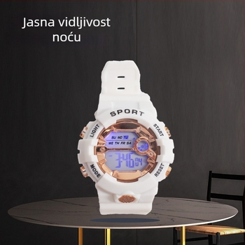 Elektronički sat Terry s mehanizmom NT-881, brojčani prikaz, noćno svjetlo, kućište PVC i narukvica PVC, unisex svakodnevni sportski sat