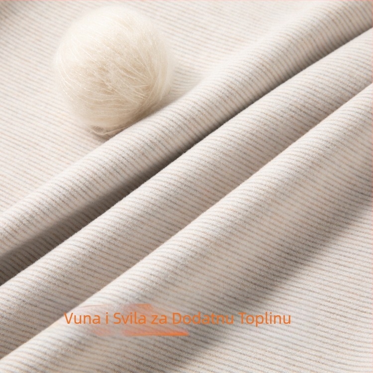 Termo donje rublje od vune, dvostruki sloj, debeli materijal 251-300 g/m2, pulover s okruglim izrezom, dugi rukavi, hlače, unisex