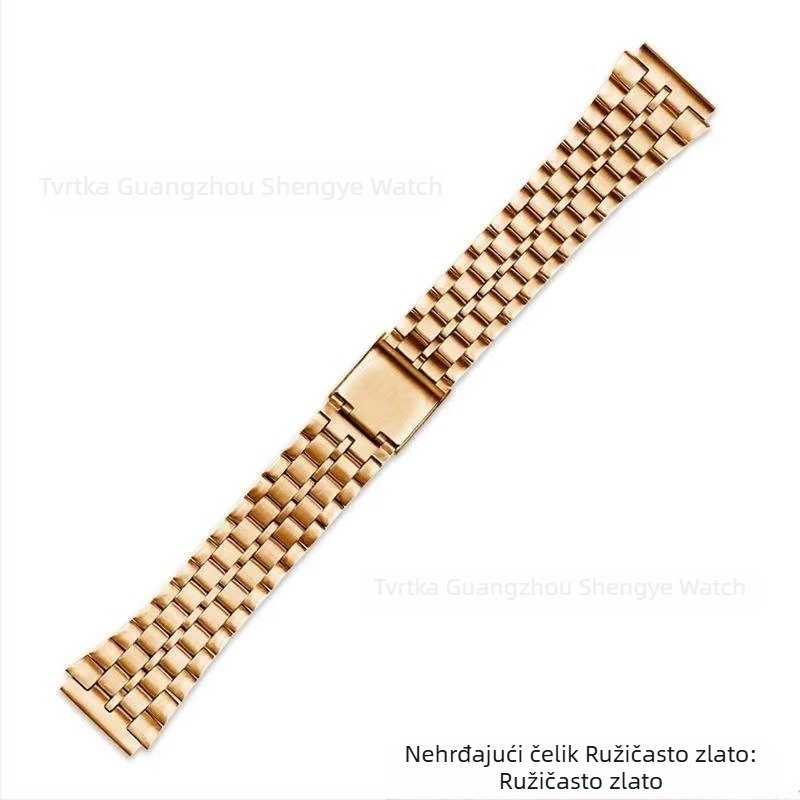 Nerđajući čelični remen za sat kompatibilan s A158W, A168, F91W, AE1200, AQ230 za male kvadratne satove