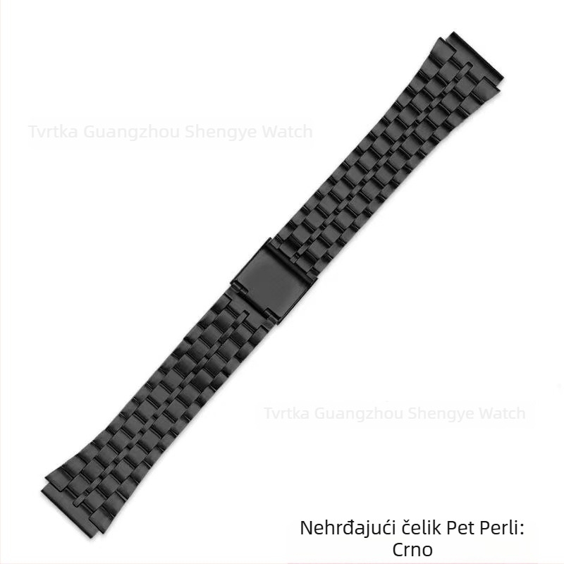 Nerđajući čelični remen za sat kompatibilan s A158W, A168, F91W, AE1200, AQ230 za male kvadratne satove