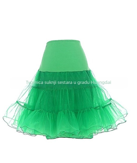 Organza puff suknja s čipkastim rubom, dodatak za vjenčanu haljinu; vanjski materijal 60% poliester, 30% elastan; drugi materijal 20% poliester; podstava 30% poliester