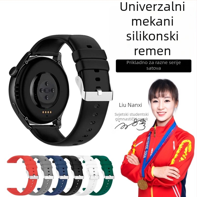 Vodootporan sportski pametni sat s brzim oslobađanjem silikonske trake — univerzalni za muškarce i žene