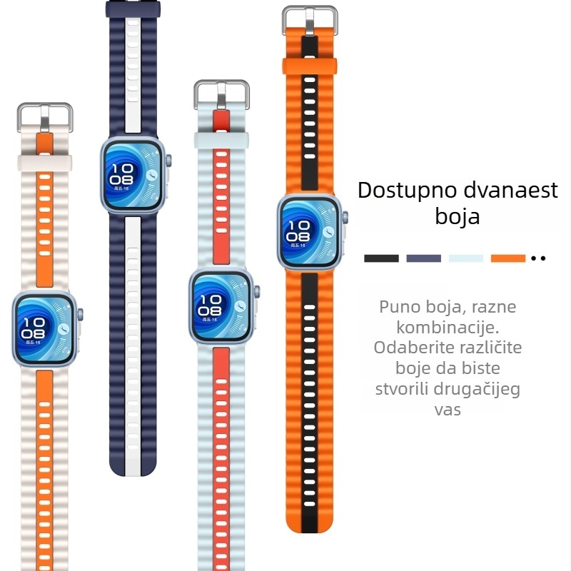 Silikonski sportski kaiš za Huawei Watch Fit 4 Pro i Fit3, kopča s pinom, težina 20 g