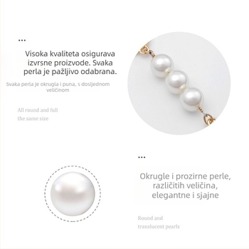 Remen za rame od legura s produženim lancem i bisernom ukrasom – dodatak za torbu