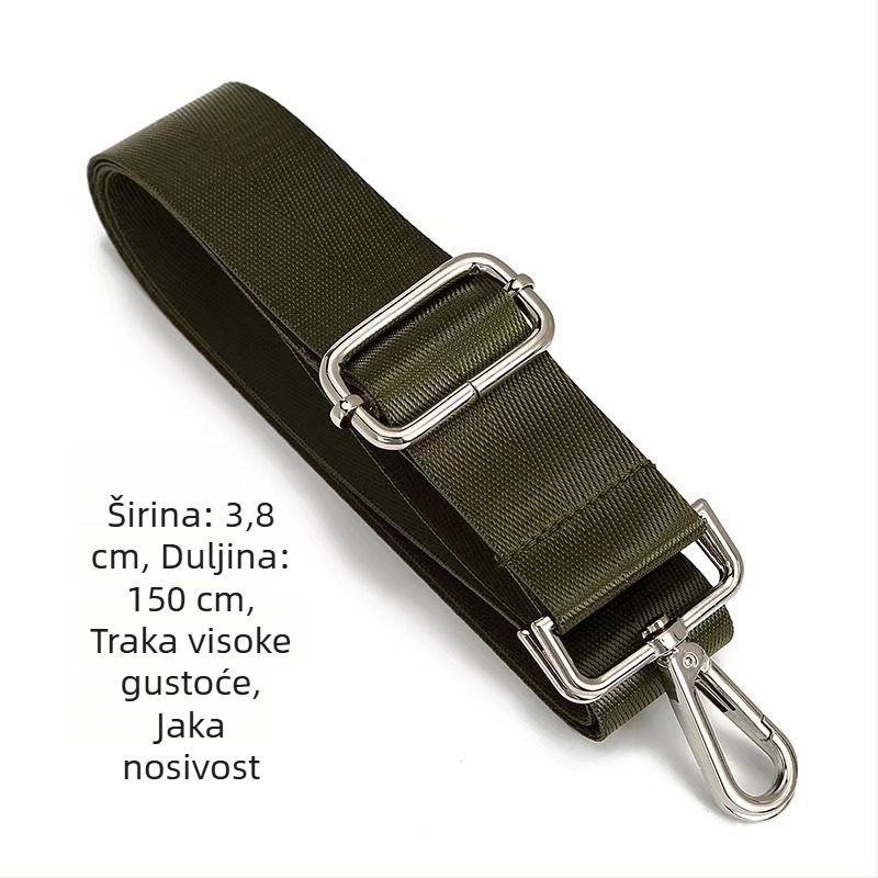Prilagodljiva najlonska naramenica za torbu s aluminijskim kukama i kopčom – zamjenska naramenica za ruksak