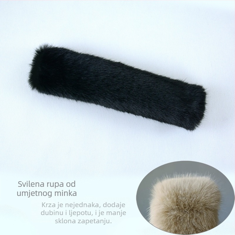 Explore Plišani navlak za ručku torbe od umjetne mink dlake – kaiš torbe, ultra lagan poliester