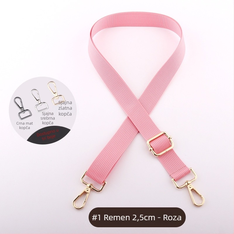 Remen za ramena za torbu, širine 2,5 cm, podesiv, svestran zamjenski remen za ženske torbe