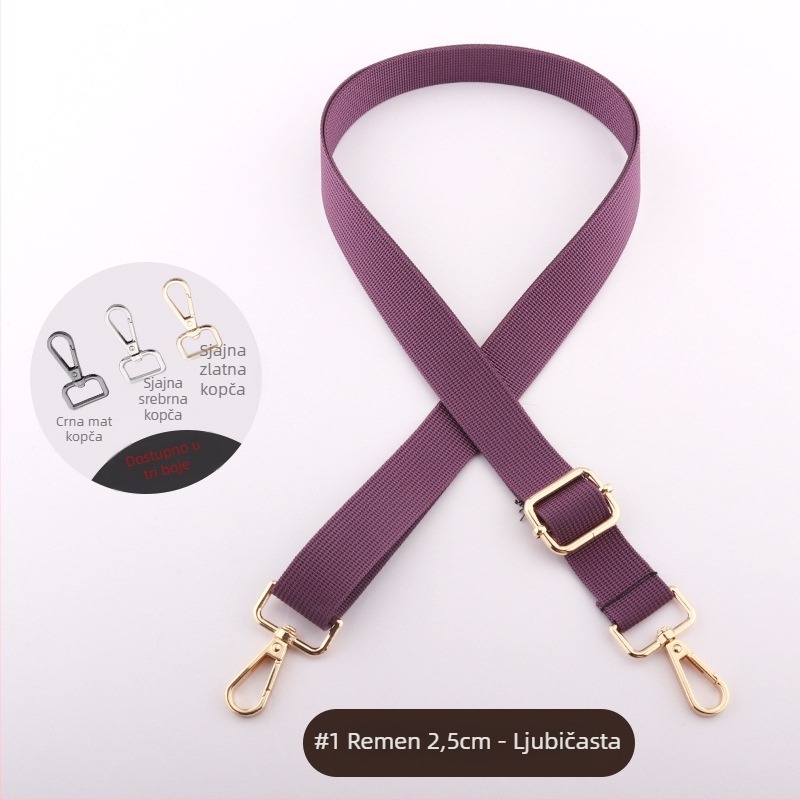 Remen za ramena za torbu, širine 2,5 cm, podesiv, svestran zamjenski remen za ženske torbe