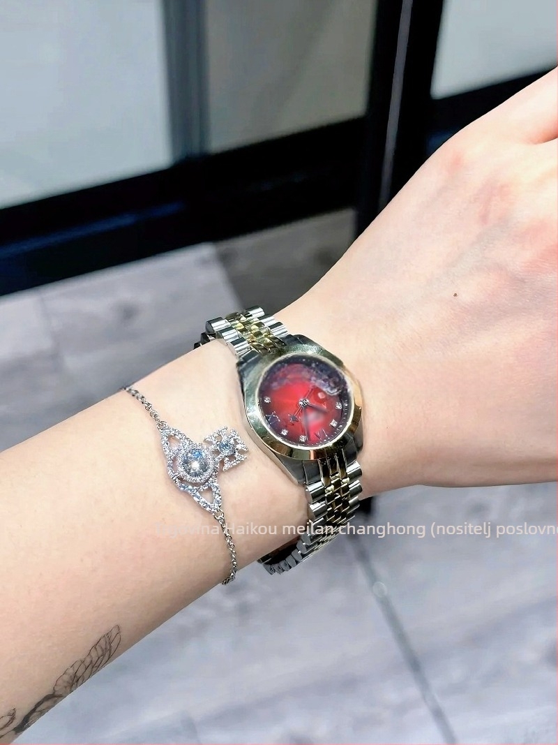 Sat Empress Pearl - Swiss ETA kvarcni mehanizam, kalendar, vodootpornost 30 m, safirno staklo, trodijelna biserna narukvica
