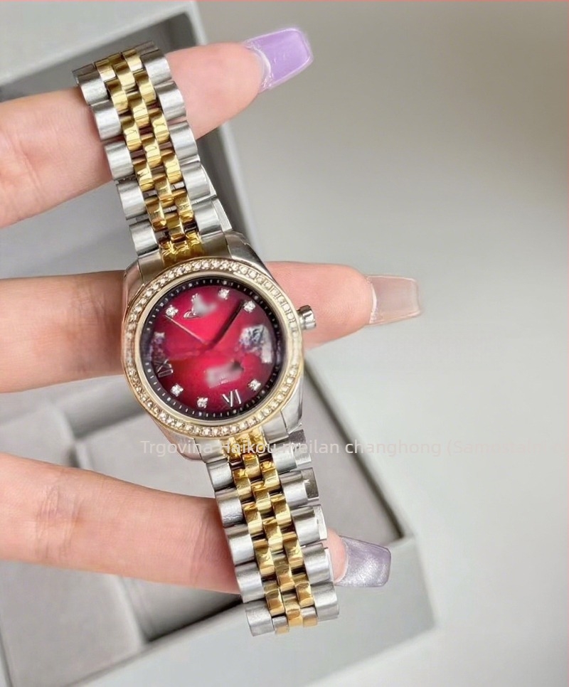 Sat Empress Pearl - Swiss ETA kvarcni mehanizam, kalendar, vodootpornost 30 m, safirno staklo, trodijelna biserna narukvica
