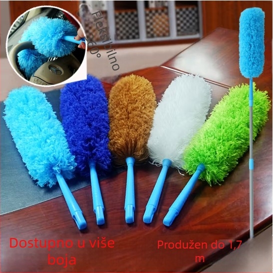 Jingsheng Vlaknasta četka za prašinu s kružnom glavom, 175 cm, za uklanjanje prašine, kućna i automobile upotreba