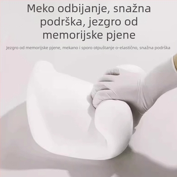 Auto lumbalna jastučnica, memory foam, tan dizajn, velur materijal, univerzalna prilagodba, prilagodljivo