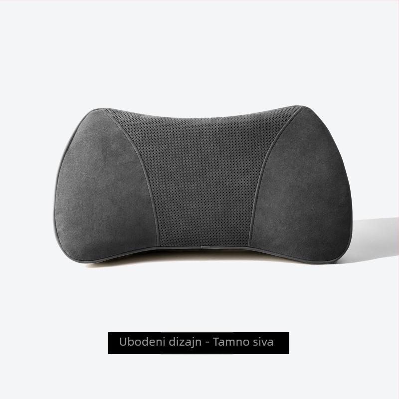 Auto lumbalna jastučnica, memory foam, tan dizajn, velur materijal, univerzalna prilagodba, prilagodljivo