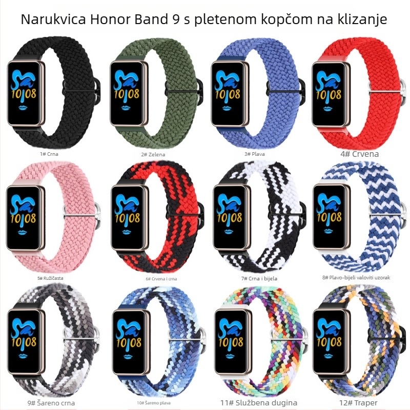 Tkana narukvica za Honor Band 9 s kliznom kopčom