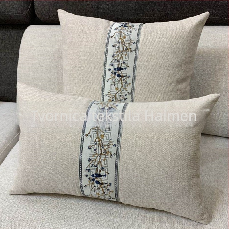 Lumbalna jastučnica za leđa, novi kineski stil, platnena navlaka; navlaka: poliester; punilo: PP pamuk; tkanje: spajanje; uzorak: jednobojan/ cvjetni; prilagodba dostupna