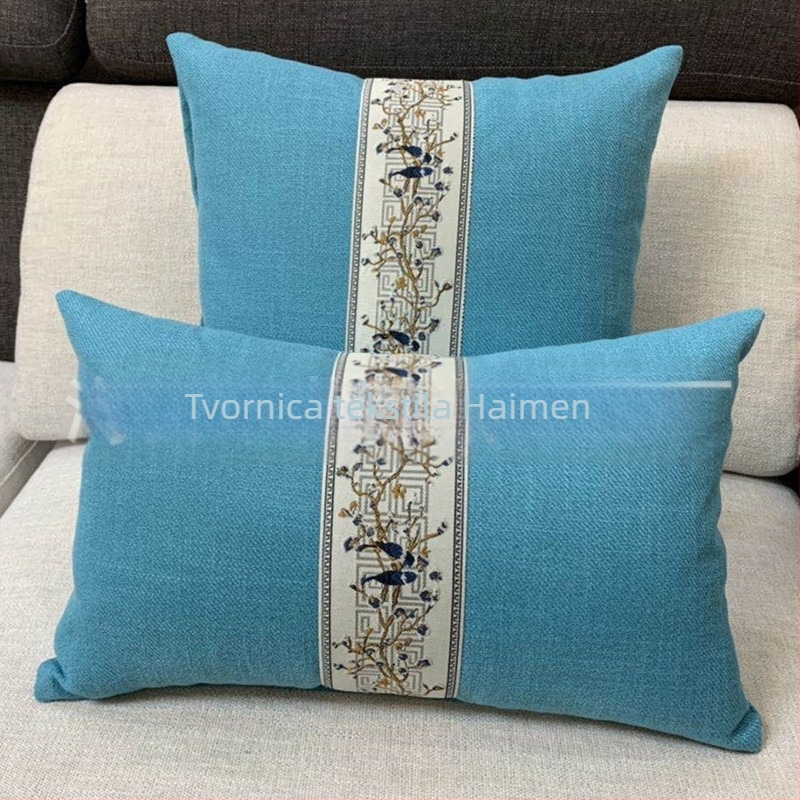 Lumbalna jastučnica za leđa, novi kineski stil, platnena navlaka; navlaka: poliester; punilo: PP pamuk; tkanje: spajanje; uzorak: jednobojan/ cvjetni; prilagodba dostupna