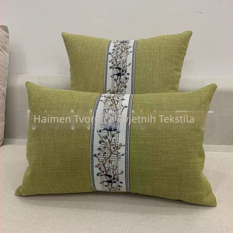 Lumbalna jastučnica za leđa, novi kineski stil, platnena navlaka; navlaka: poliester; punilo: PP pamuk; tkanje: spajanje; uzorak: jednobojan/ cvjetni; prilagodba dostupna