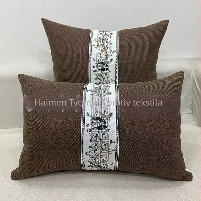 Lumbalna jastučnica za leđa, novi kineski stil, platnena navlaka; navlaka: poliester; punilo: PP pamuk; tkanje: spajanje; uzorak: jednobojan/ cvjetni; prilagodba dostupna