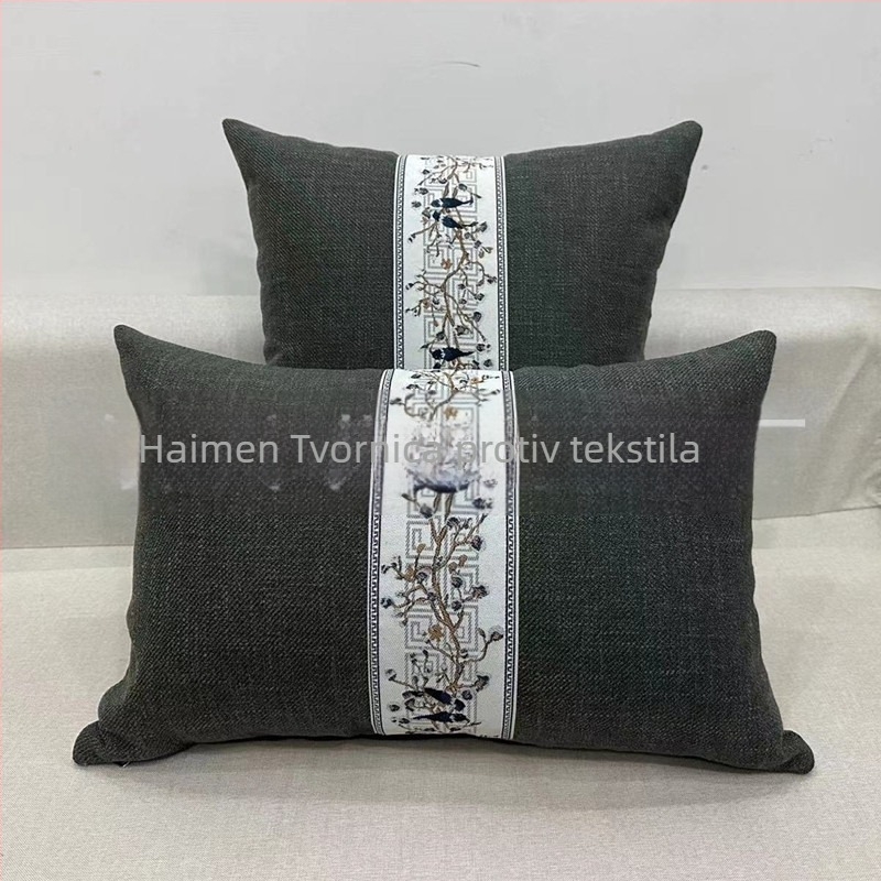 Lumbalna jastučnica za leđa, novi kineski stil, platnena navlaka; navlaka: poliester; punilo: PP pamuk; tkanje: spajanje; uzorak: jednobojan/ cvjetni; prilagodba dostupna