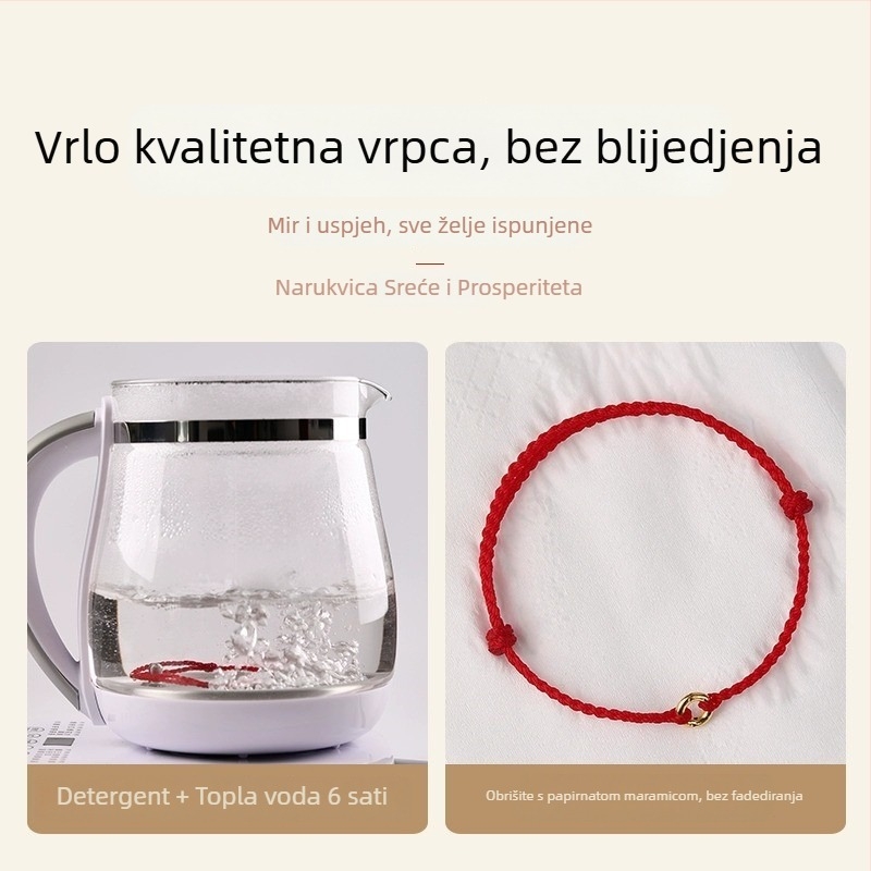 Narukvica od užeta – ručno pletena, nacionalni stil, unisex, ljeto 2023, brend DU