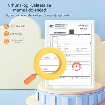 Navlaka za dječji krevetić s karikaturnim printom, 100% pamuk, reaktivno bojanje