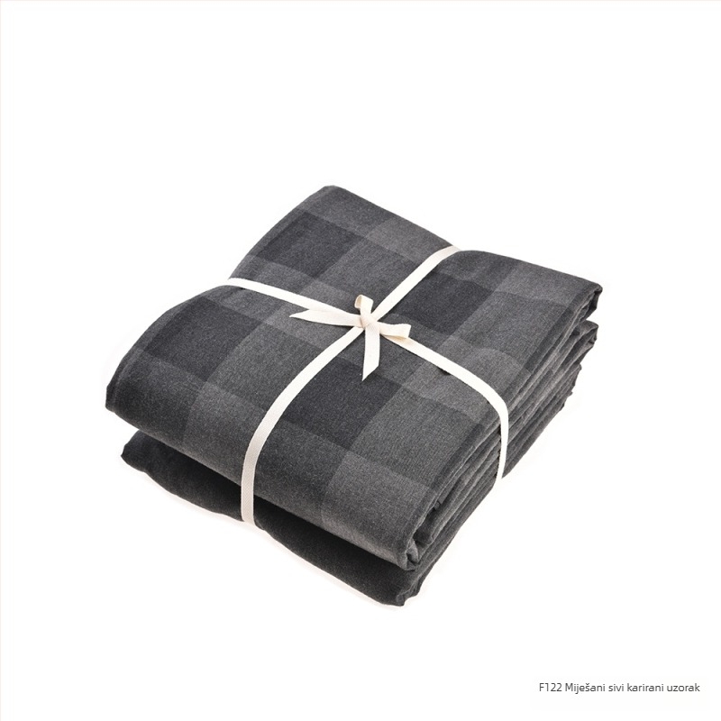 Nothing pamuk flanel posteljni set od četiri dijela, bojane pređom geometrijski uzorak, 100% pamuk, japanski stil