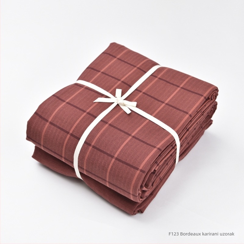 Nothing pamuk flanel posteljni set od četiri dijela, bojane pređom geometrijski uzorak, 100% pamuk, japanski stil