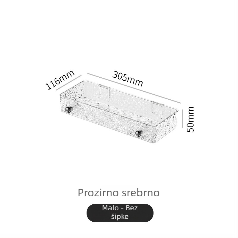 Zidni ormarić za kupaonicu – bez bušenja, plastični organizator kozmetike i ručnika