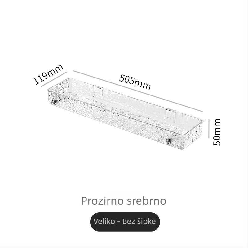 Zidni ormarić za kupaonicu – bez bušenja, plastični organizator kozmetike i ručnika