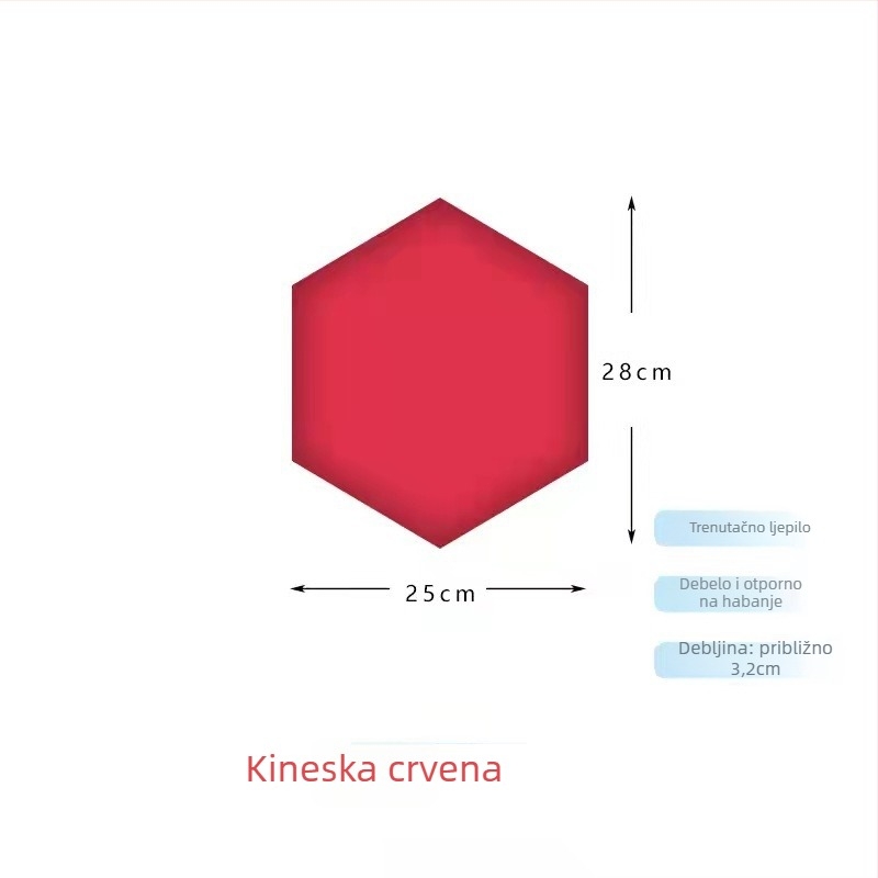 Šesterokutni zidni panel od PU kože, samoljepljiv, 5+ komada, moderni nordijski stil